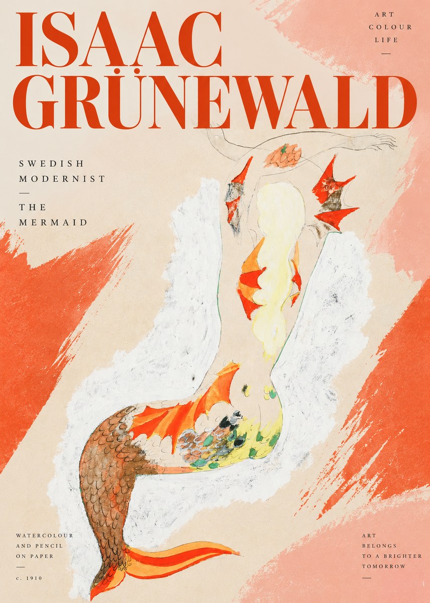 Isaac Grünewald The Mermaid No2 - Poster