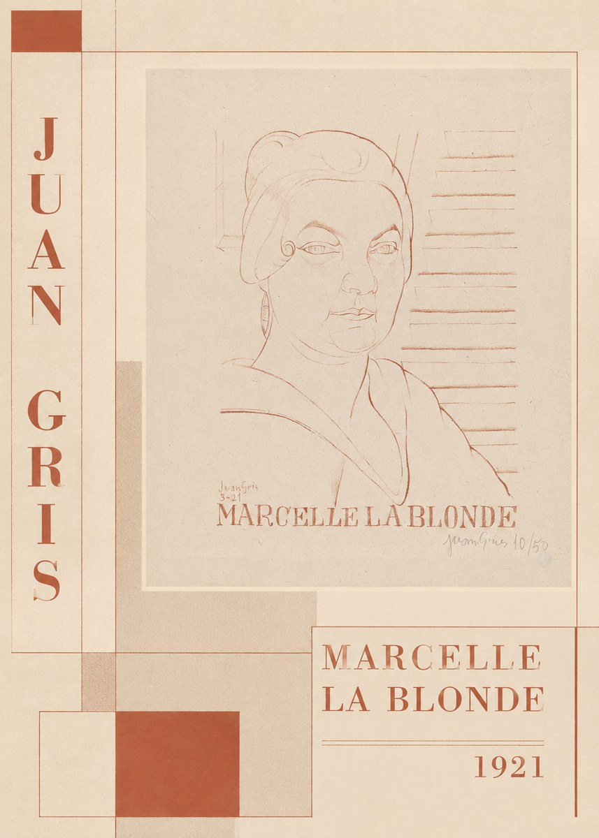Juan Gris Marcelle La Blonde No3 - Poster
