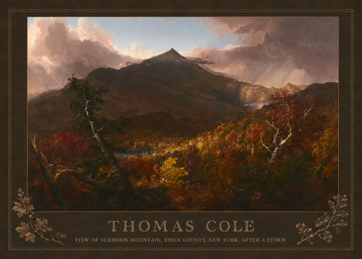 Thomas Cole View of Schroon Mountain, Essex County, New York, After a Storm No6 - Poster