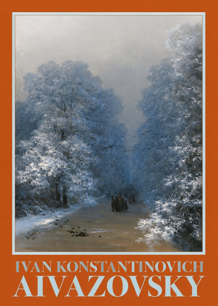 Ivan Konstantinovich Aivazovsky Winter Forest No3 - Poster