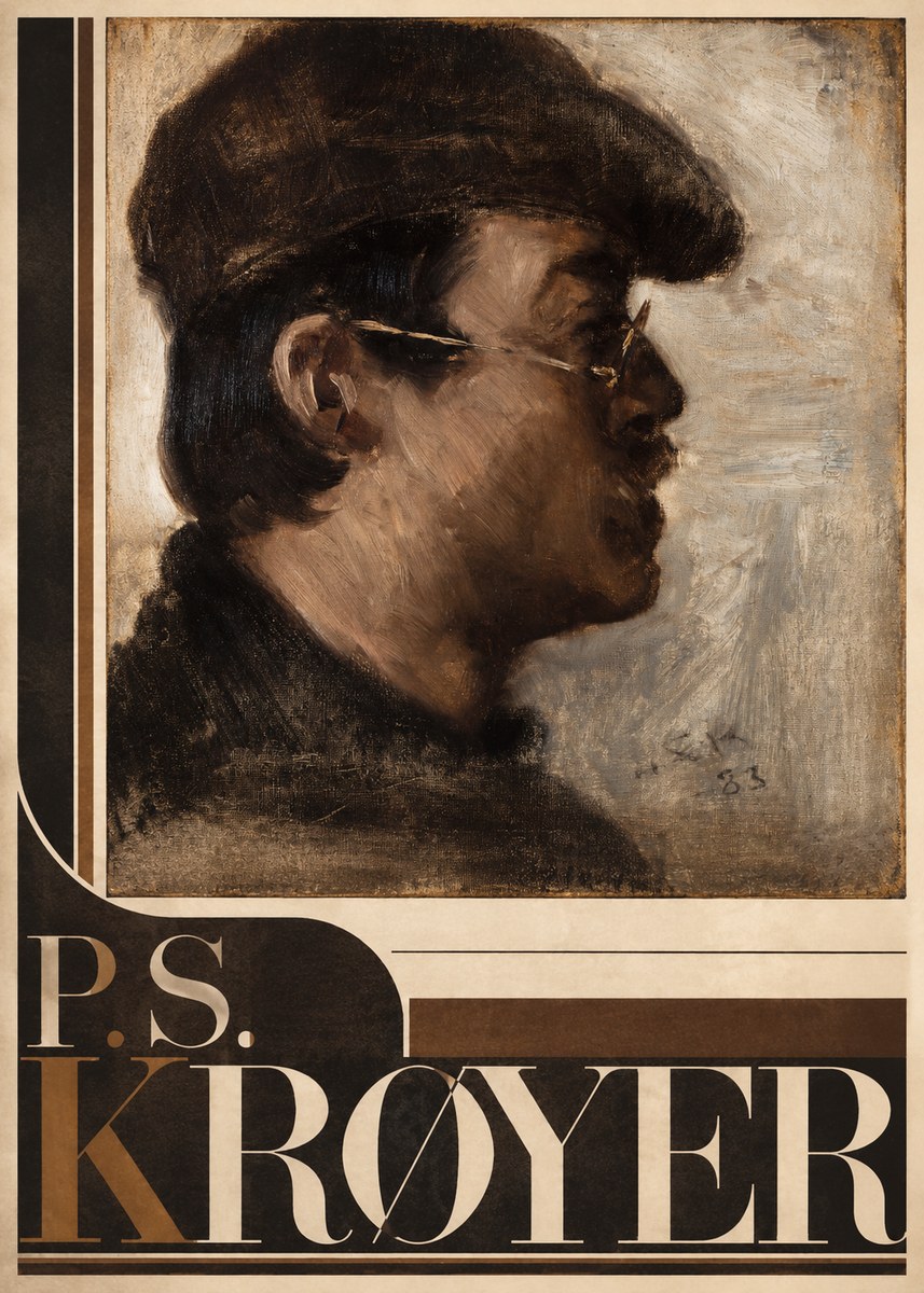 P.S. Krøyer Self-portrait with a Cap No4 - Poster