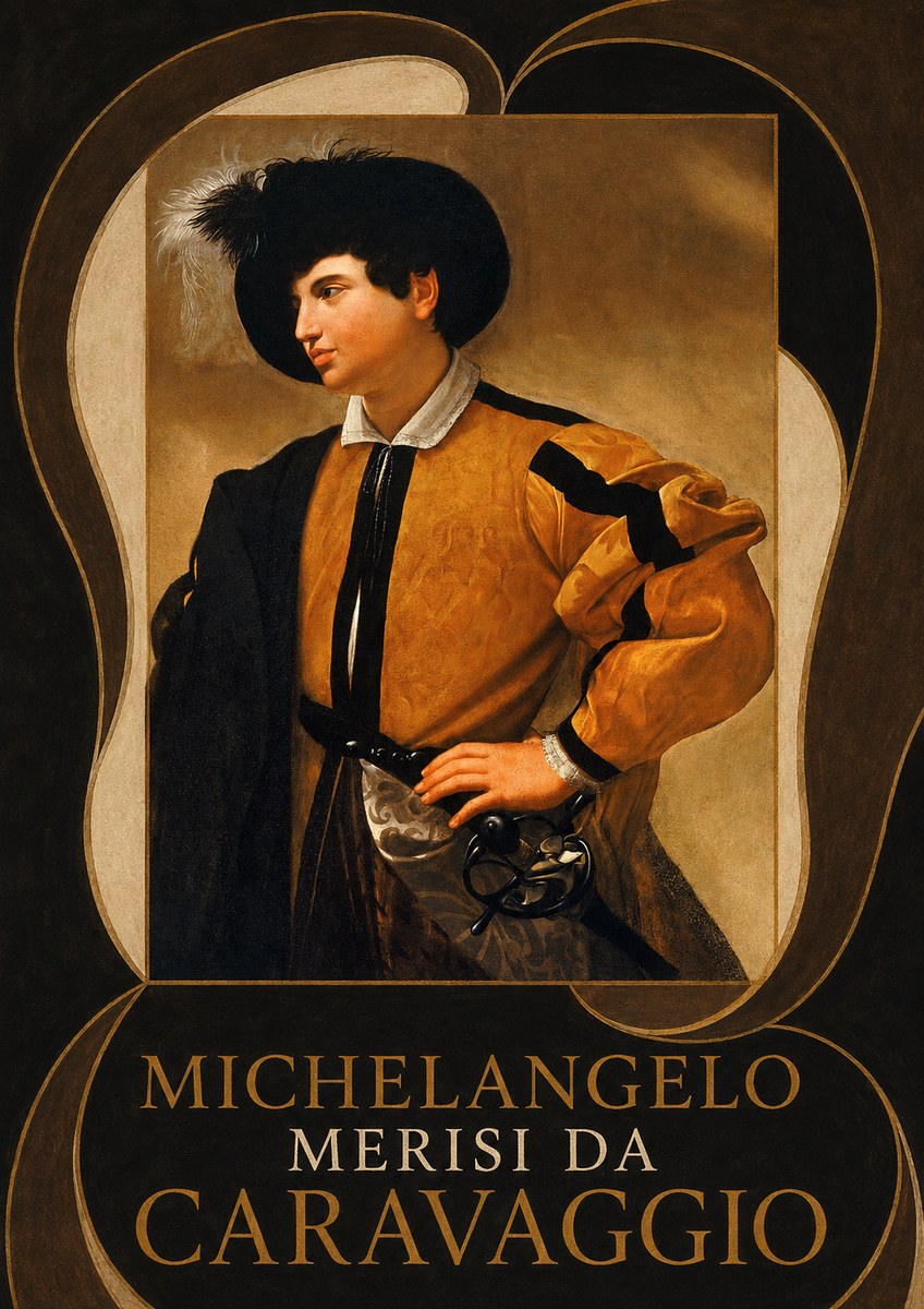 Michelangelo Merisi da Caravaggio Portrait of a Young Man No6 - Poster