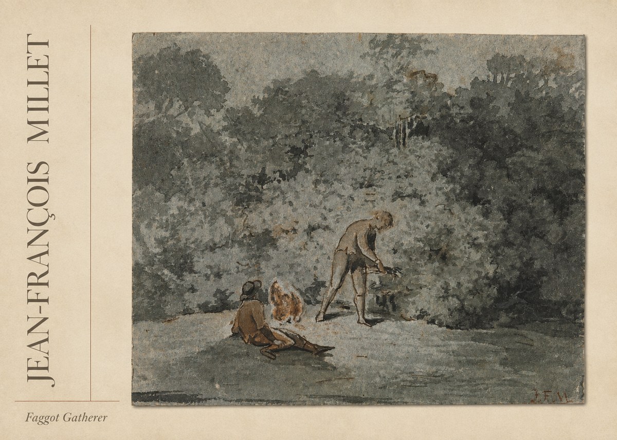Jean-François Millet Faggot Gatherer No2 - Poster
