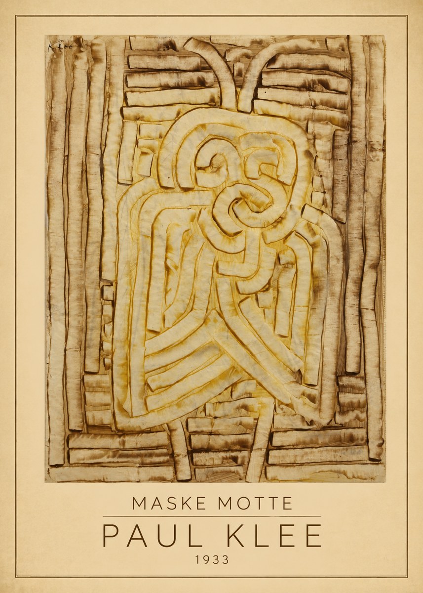Paul Klee Maske Motte No1 - Poster