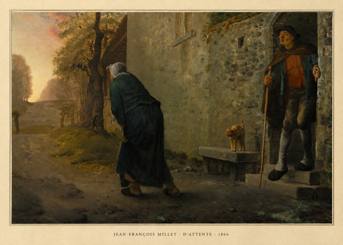 Jean-François Millet D'attente No5 - Poster