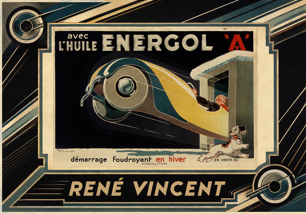 René Vincent Energol 'A' No2 - Poster