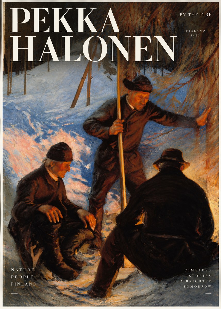 Pekka Halonen By the Fire No4 - Poster