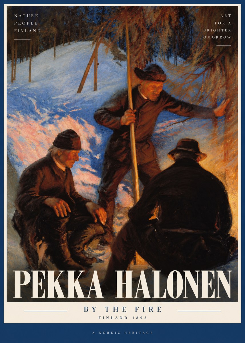 Pekka Halonen By the Fire No5 - Poster