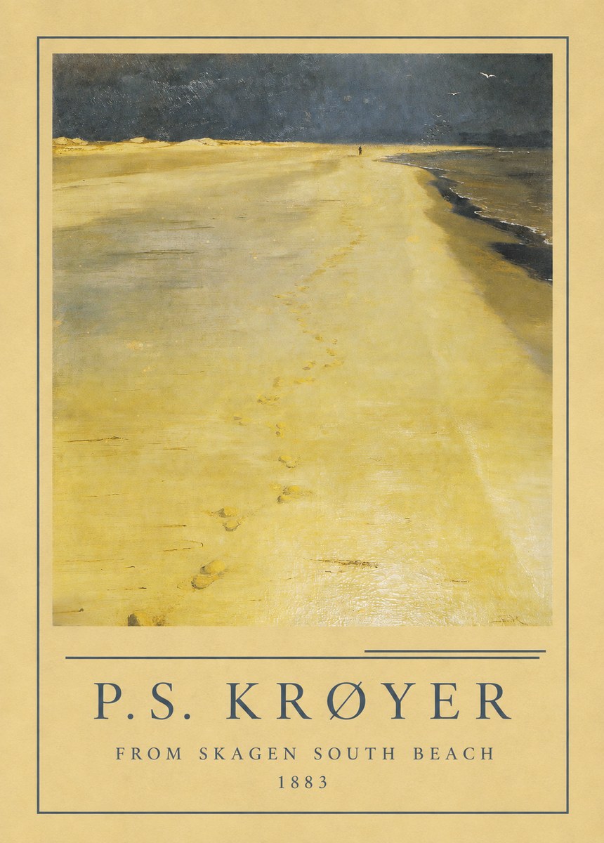 P.S. Krøyer From Skagen South Beach No1 - Poster