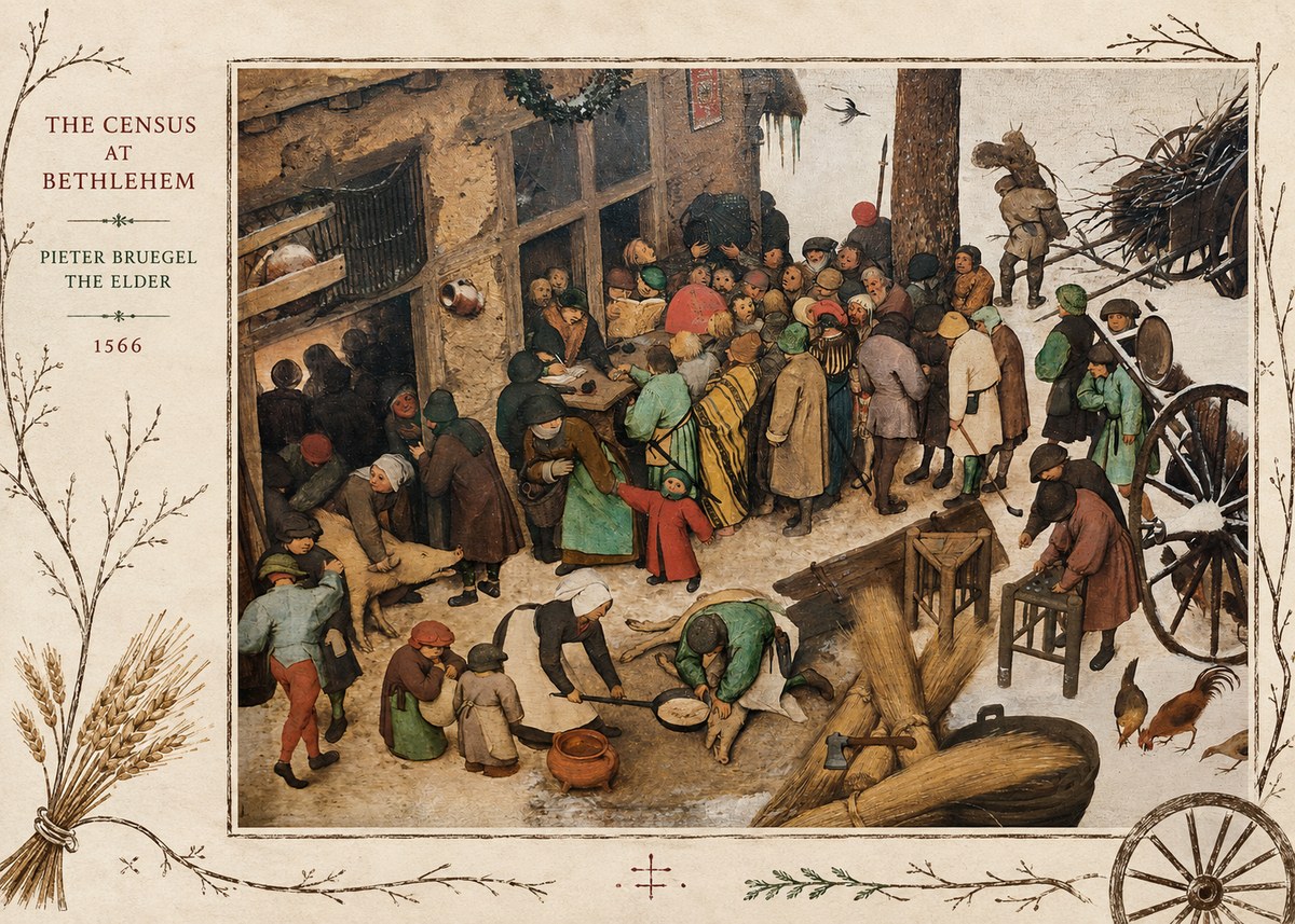 Pieter Bruegel The Census at Bethlehem III No3 - Poster