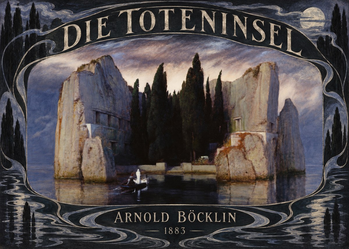 Arnold Böcklin Die Toteninsel V No6 - Poster