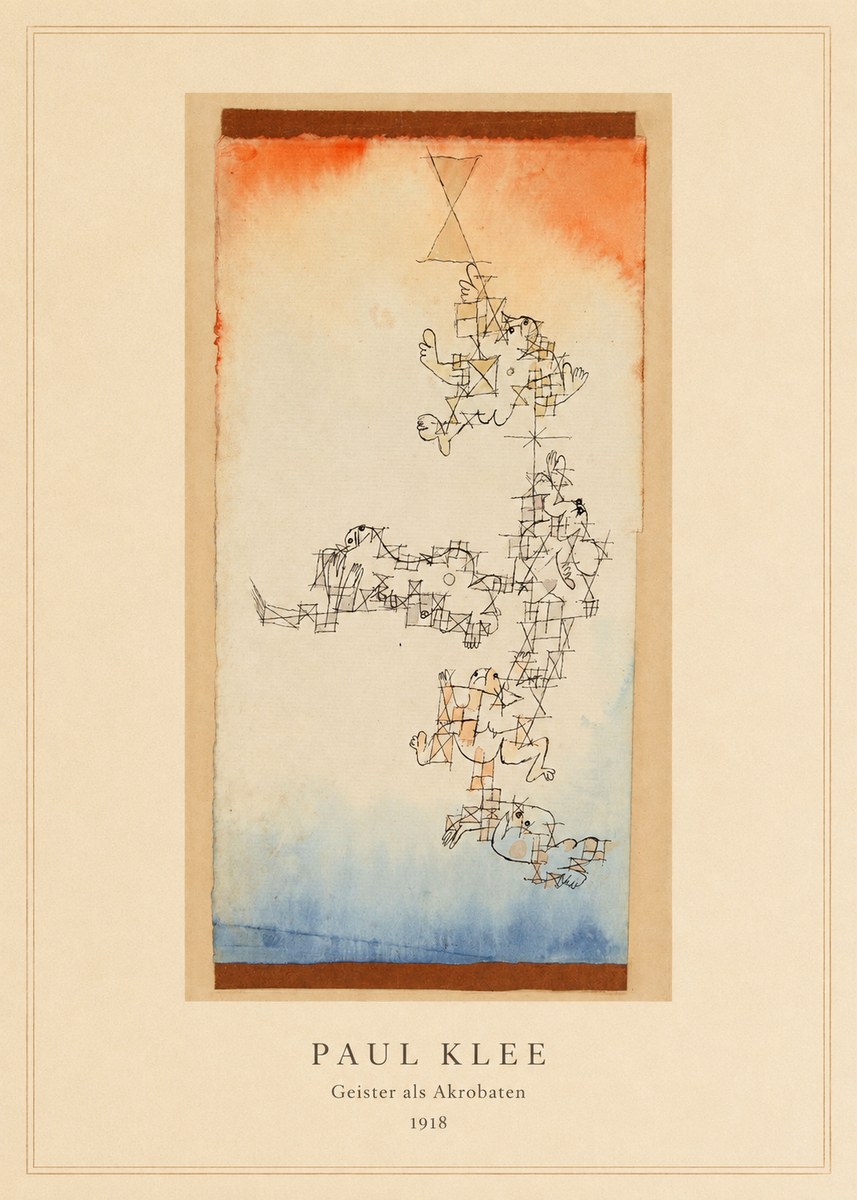 Paul Klee Geister Als Akrobaten No4 - Poster