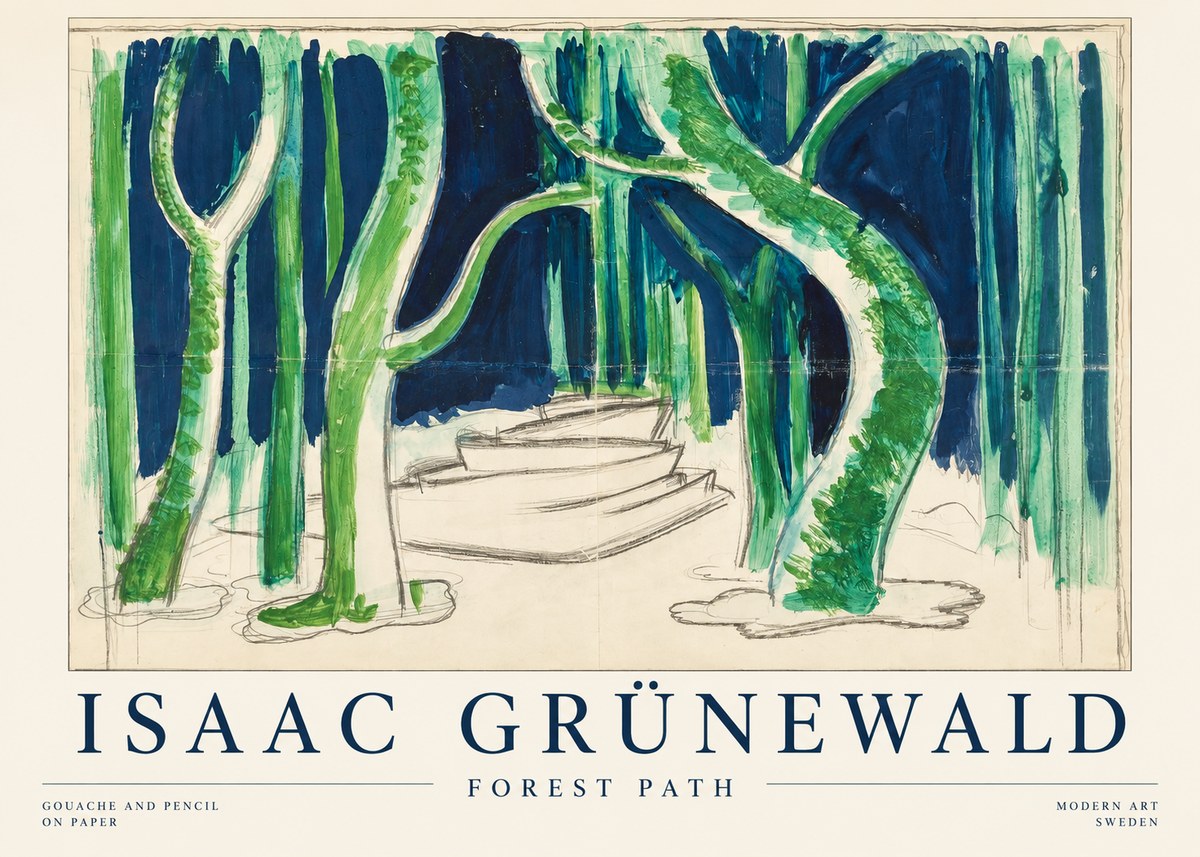 Isaac Grünewald Forest Path No1 - Poster