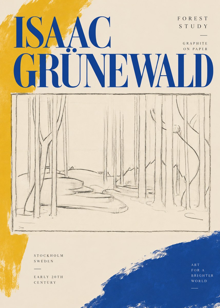 Isaac Grünewald Forest Path No4 - Poster
