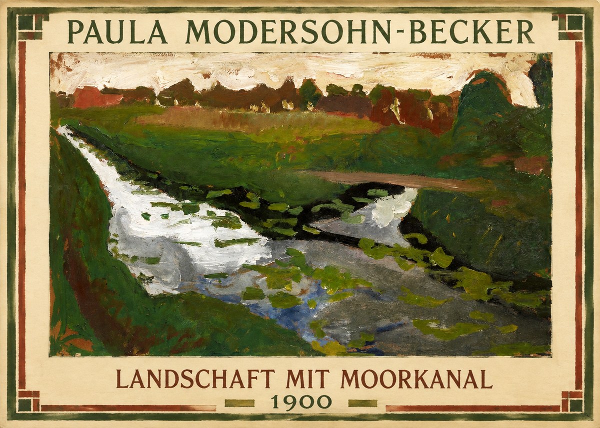 Paula Modersohn-Becker Landschaft Mit Moorkanal No1 - Poster