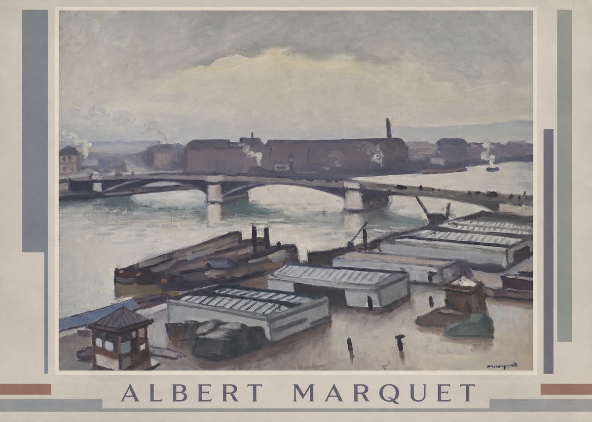 Albert Marquet River Scene, Paris No1 - Poster