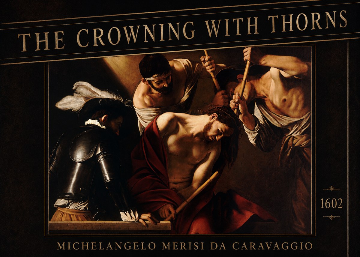 Michelangelo Merisi da Caravaggio The Crowning with Thorns II No2 - Poster