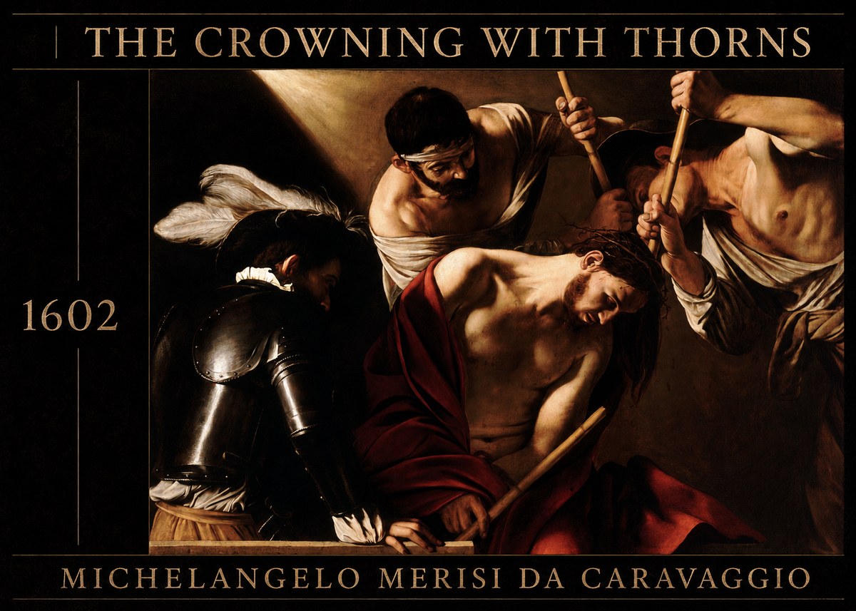 Michelangelo Merisi da Caravaggio The Crowning with Thorns II No3 - Poster