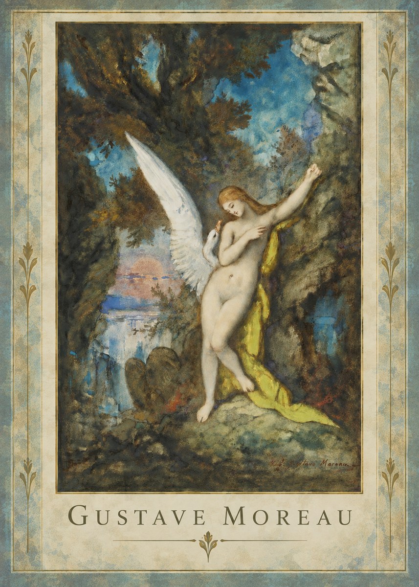 Gustave Moreau Leda and the Swan No5 - Poster