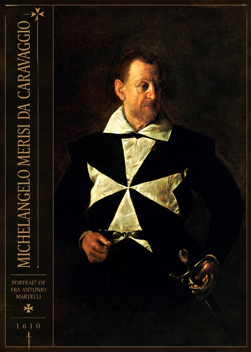 Michelangelo Merisi da Caravaggio Portrait of Fra Antonio Martelli No2 - Poster