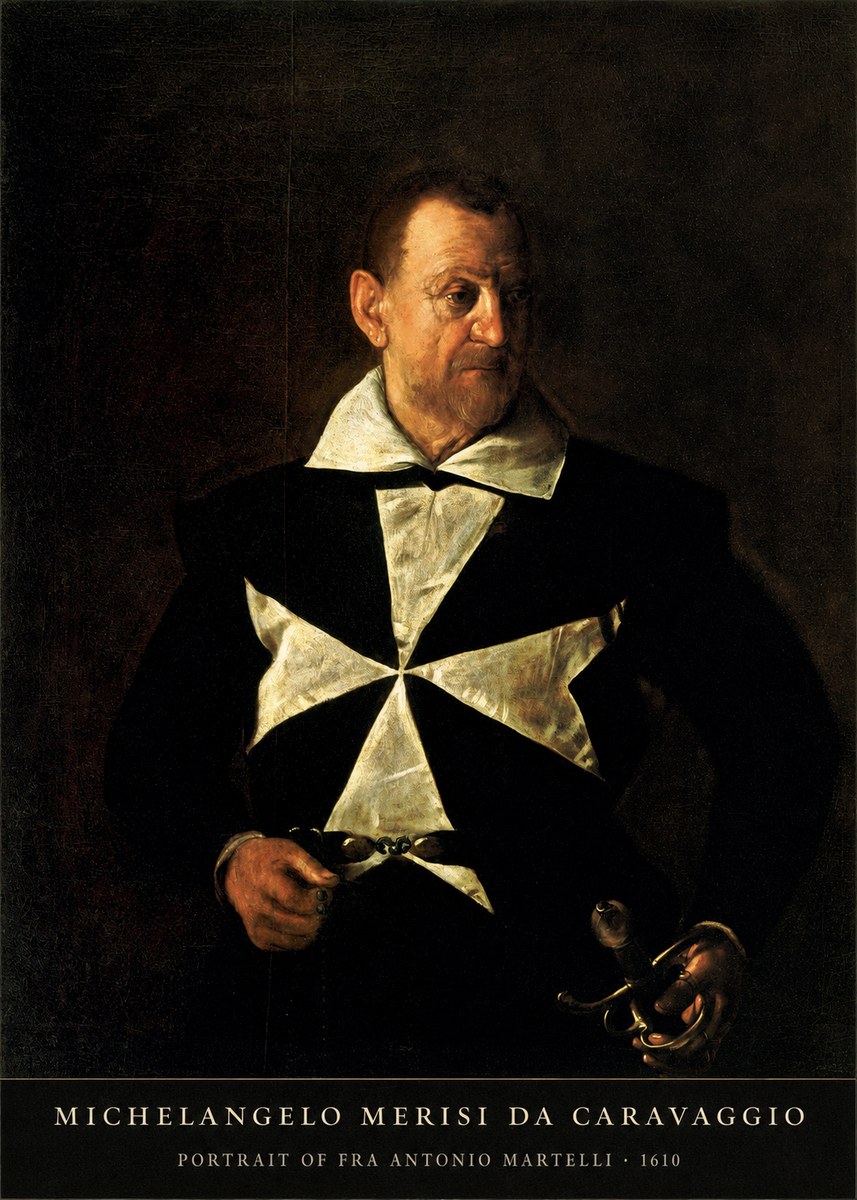 Michelangelo Merisi da Caravaggio Portrait of Fra Antonio Martelli No5 - Poster