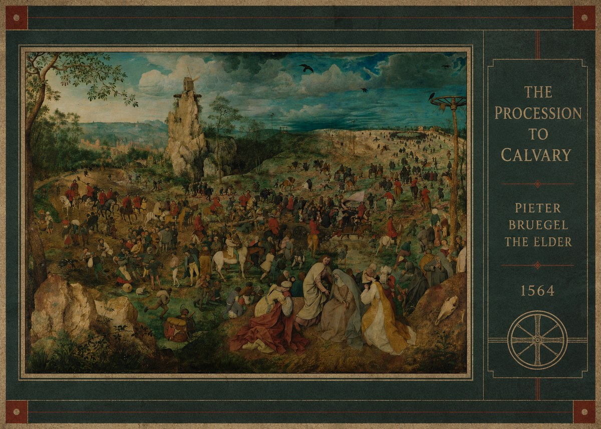 Pieter Bruegel The Processsson to Calvary No2 - Poster