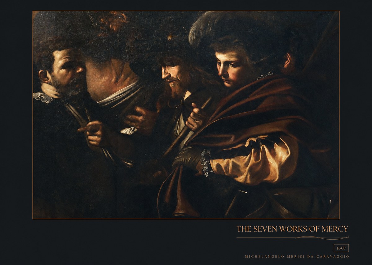 Michelangelo Merisi da Caravaggio The Seven Works of Mercy VI No5 - Poster