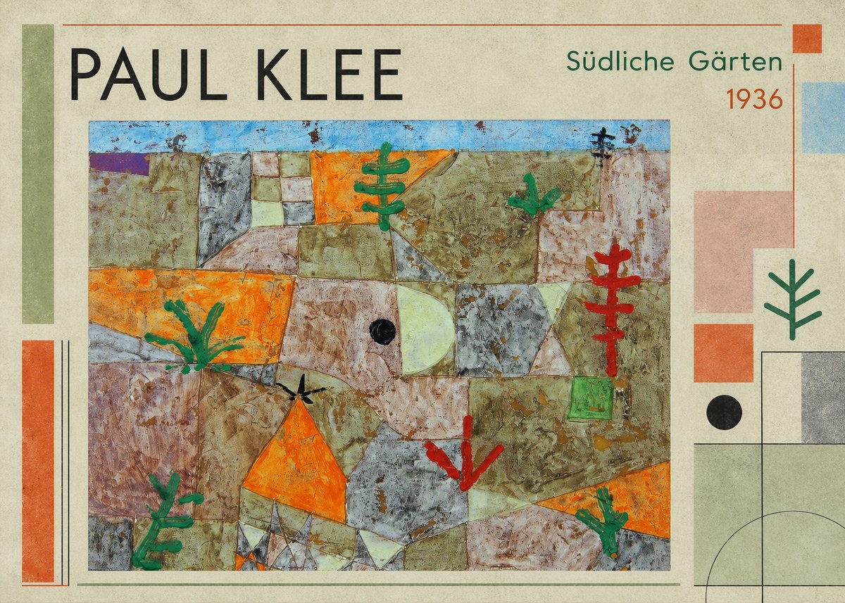 Paul Klee Südliche Gärten No1 - Poster