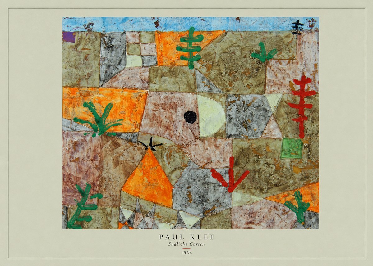 Paul Klee Südliche Gärten No4 - Poster