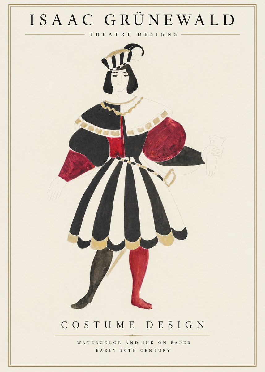 Isaac Grünewald Costume Design XI No1 - Poster