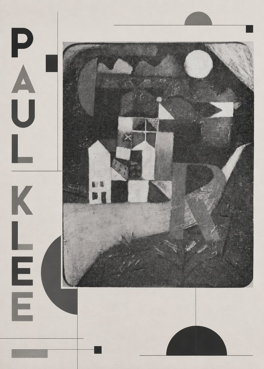 Paul Klee Village in the Mountains No2 - Poster