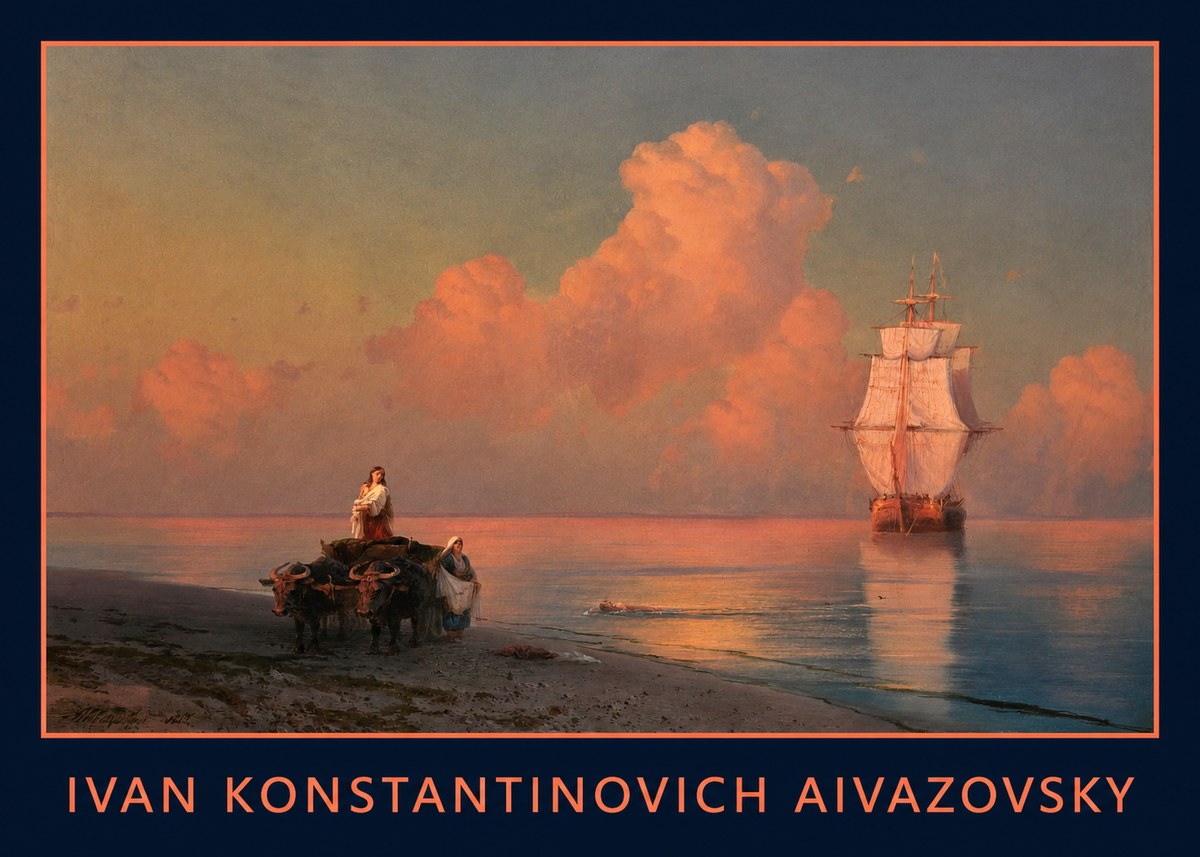 Ivan Konstantinovich Aivazovsky Sunset at Sea No1 - Poster
