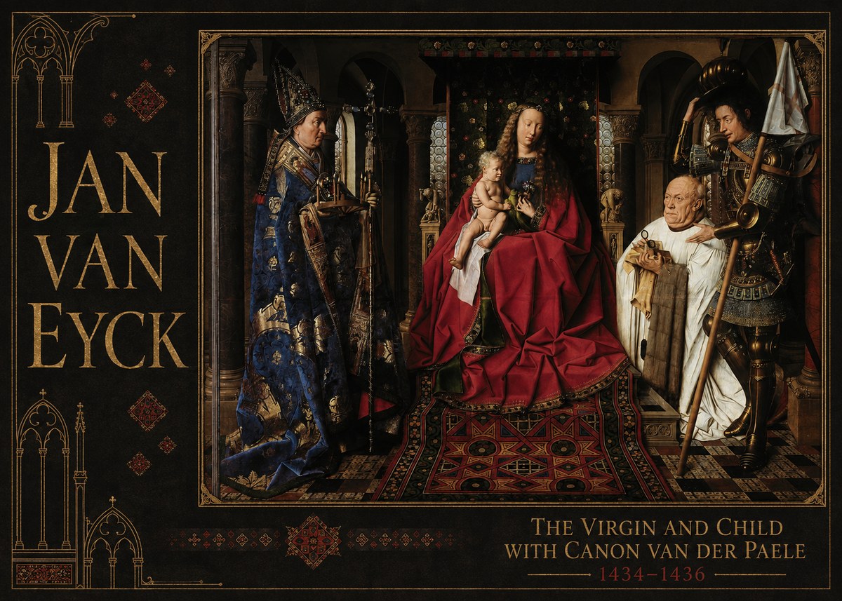 Jan van Eyck The Virgin and Child with Canon Van Der Paele No6 - Poster