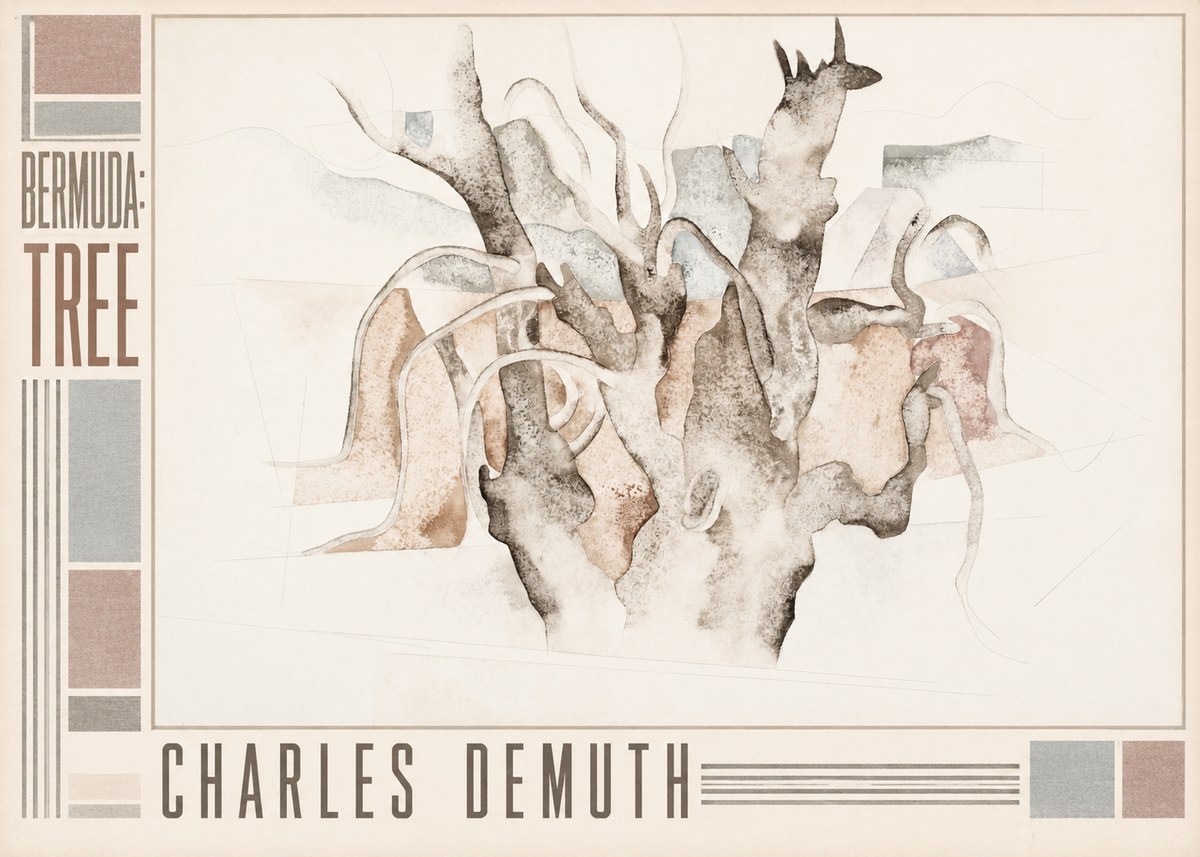 Charles Demuth Bermuda: Tree No5 - Poster