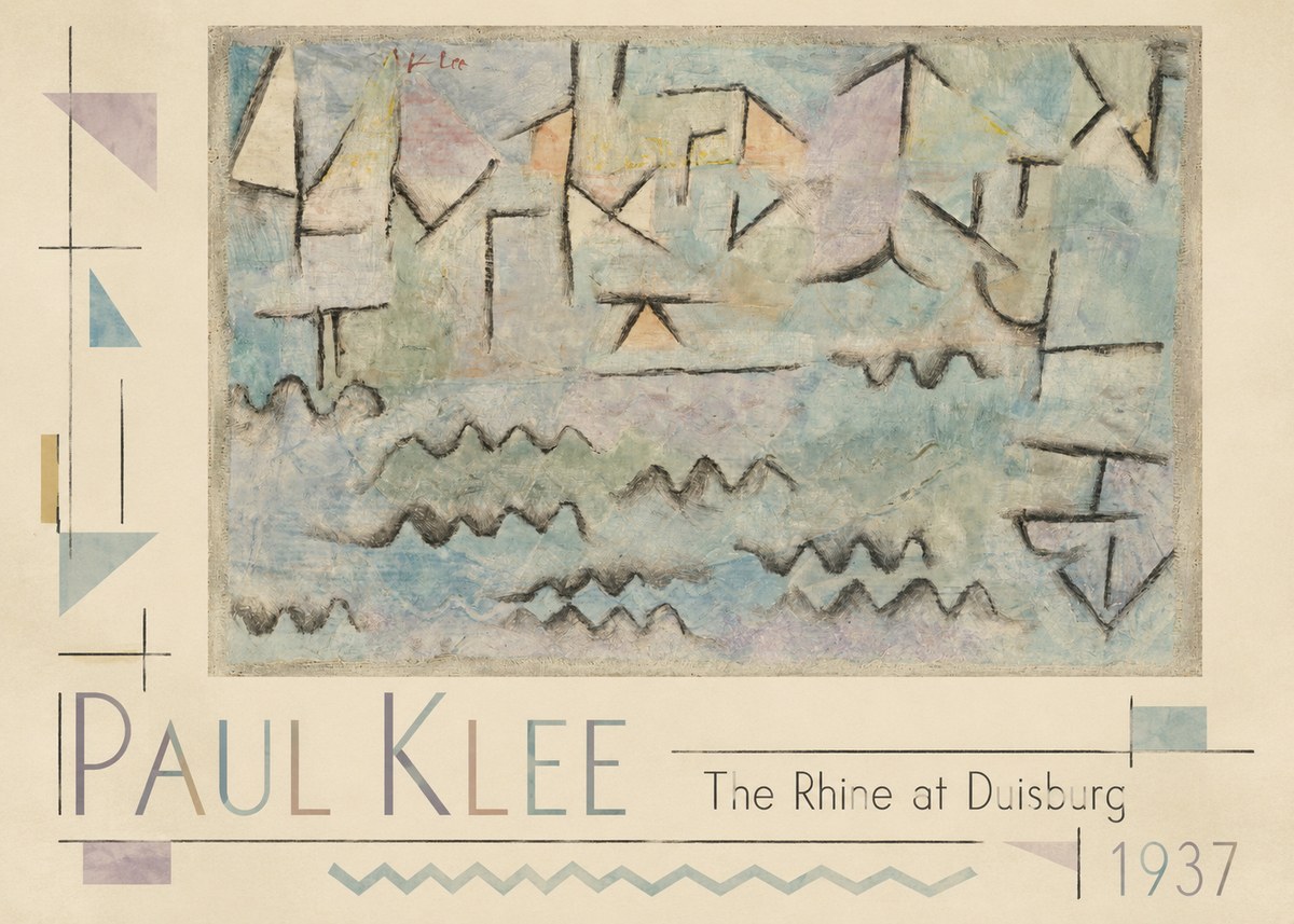 Paul Klee The Rhine at Duisburg No3 - Poster