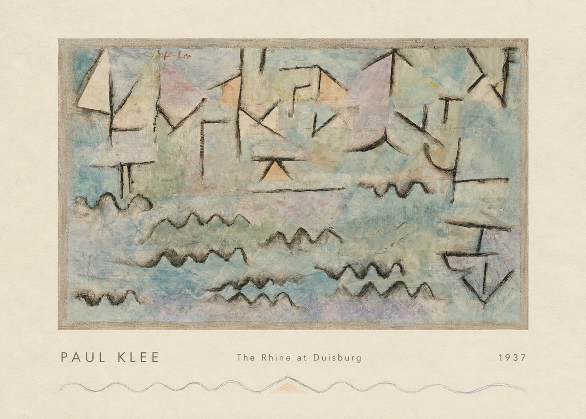 Paul Klee The Rhine at Duisburg No4 - Poster