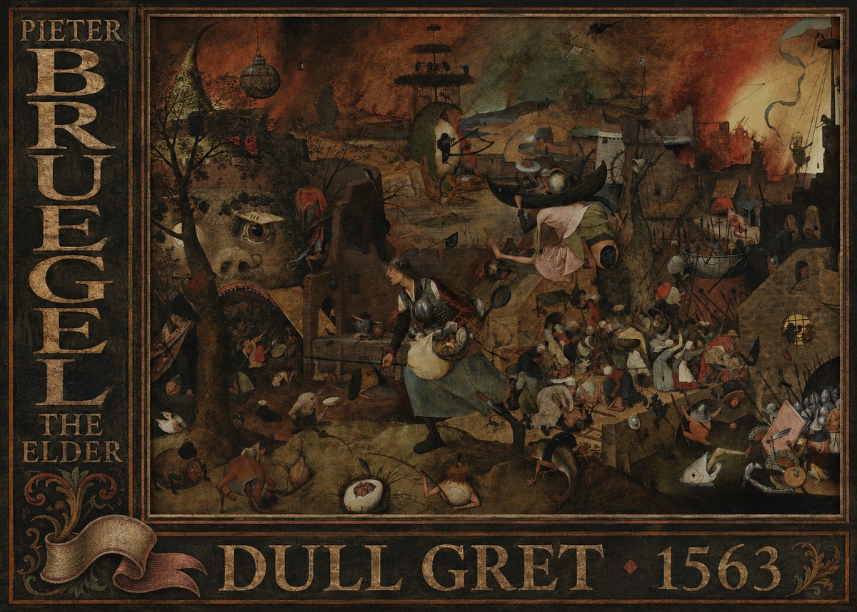 Pieter Bruegel Dull Gret III No3 - Poster