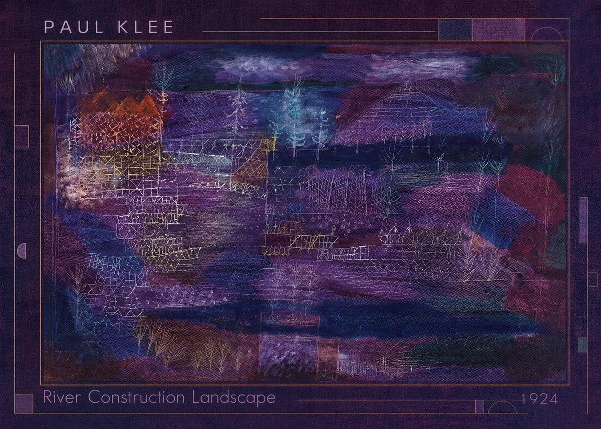 Paul Klee River Construction Landscape No1 - Poster