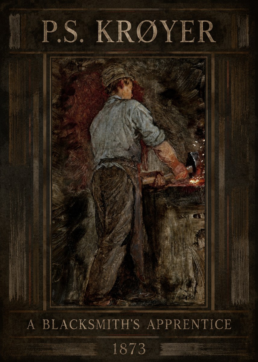 P.S. Krøyer A Blacksmith's Apprentice No1 - Poster