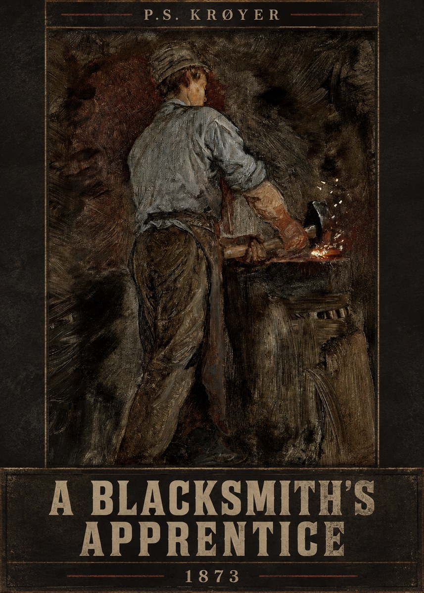 P.S. Krøyer A Blacksmith's Apprentice No5 - Poster