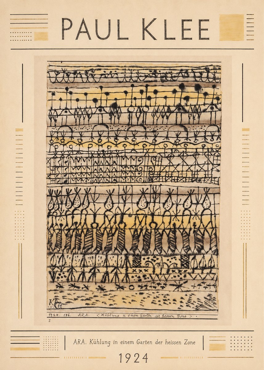 Paul Klee Ara. Kühlung in Einem Garten Der Heissen Zone No2 - Poster