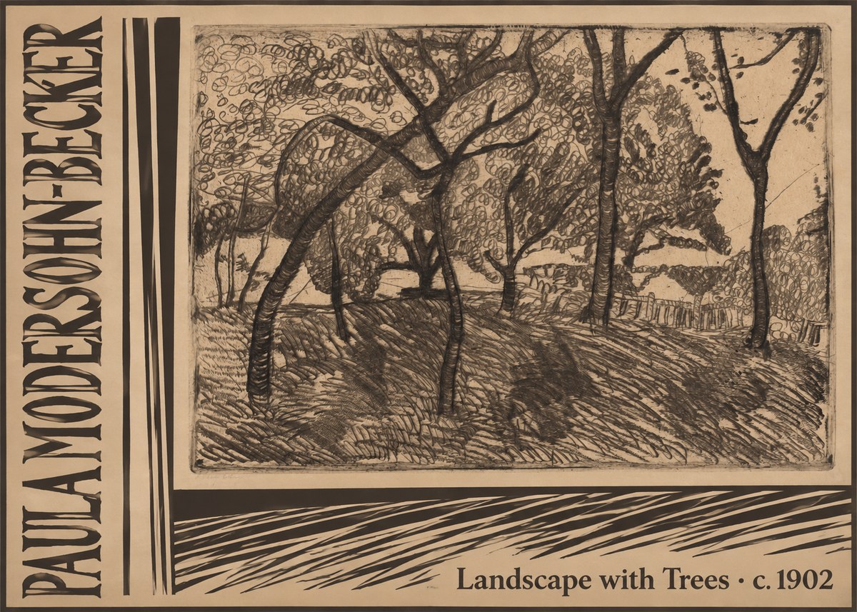 Paula Modersohn-Becker Landscape with Trees No3 - Poster