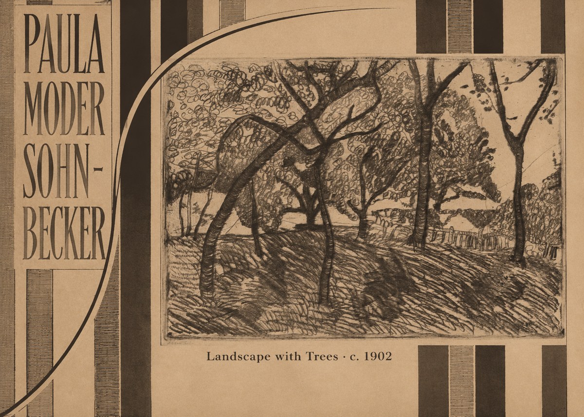Paula Modersohn-Becker Landscape with Trees No5 - Poster