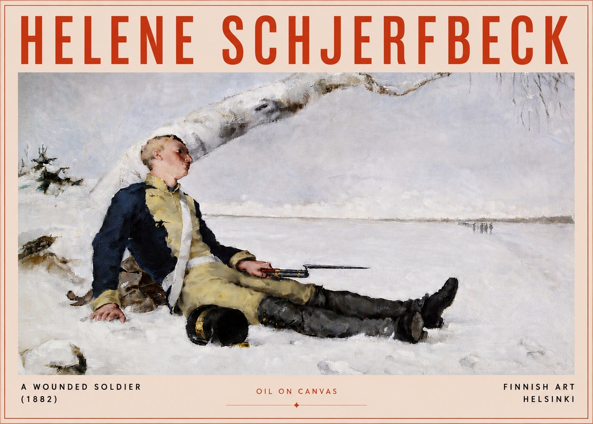 Helene Schjerfbeck A Wounded Soldier (1882) No5 - Poster