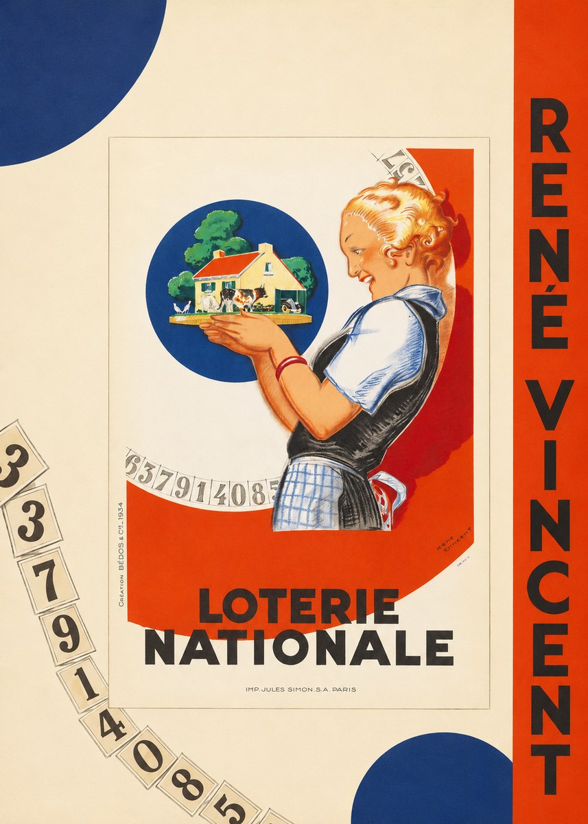René Vincent Lotterie Nationale No3 - Poster