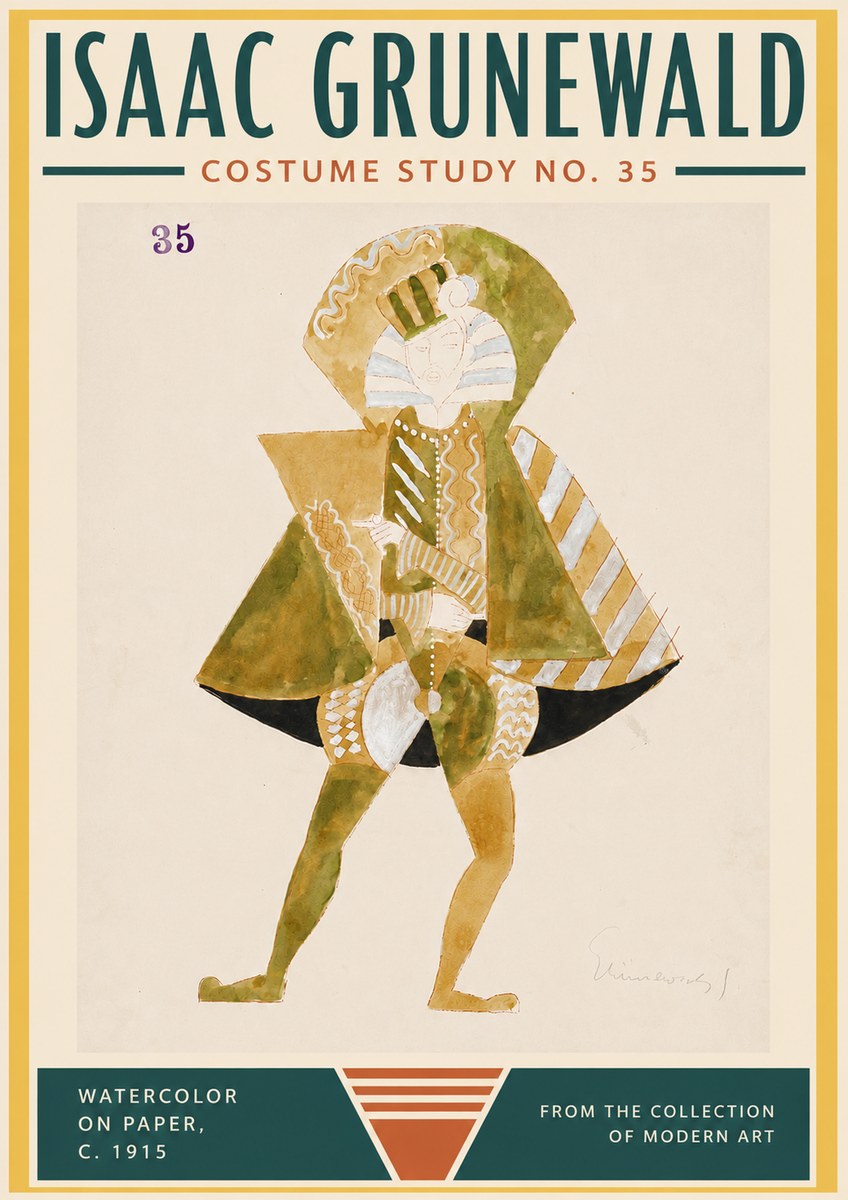 Isaac Grünewald Costume Study No. 35 No5 - Poster