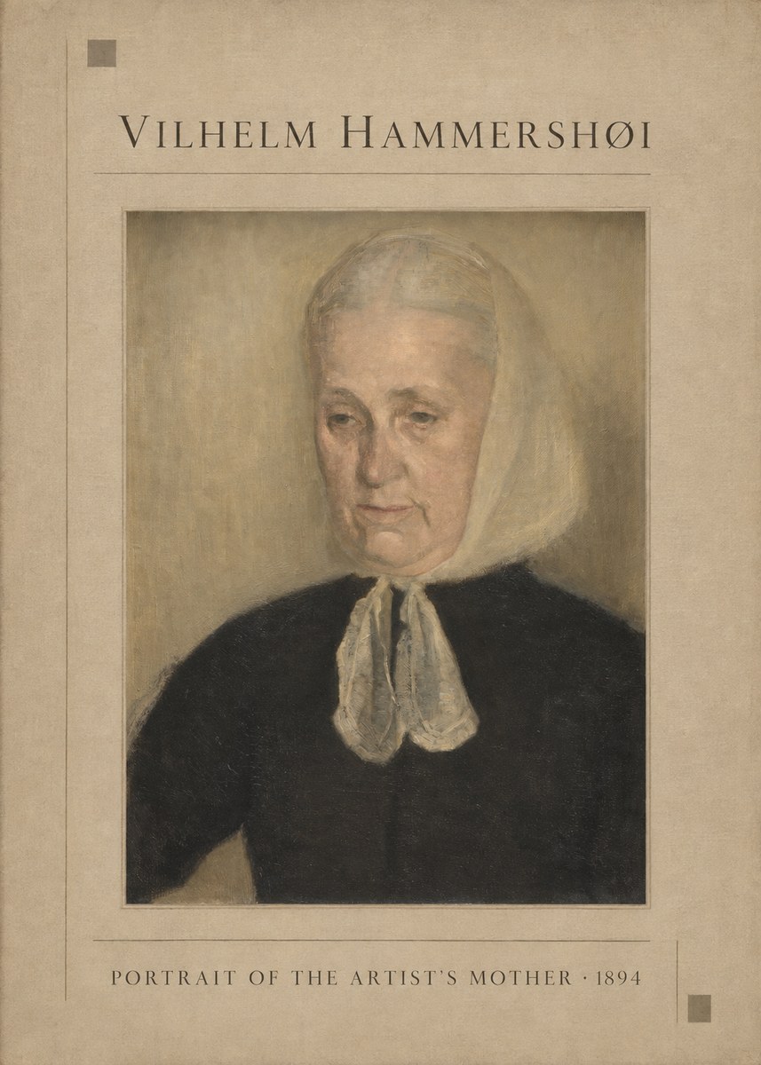 Vilhelm Hammershøi Portrait of the Artist's Mother · 1894 No1 - Poster