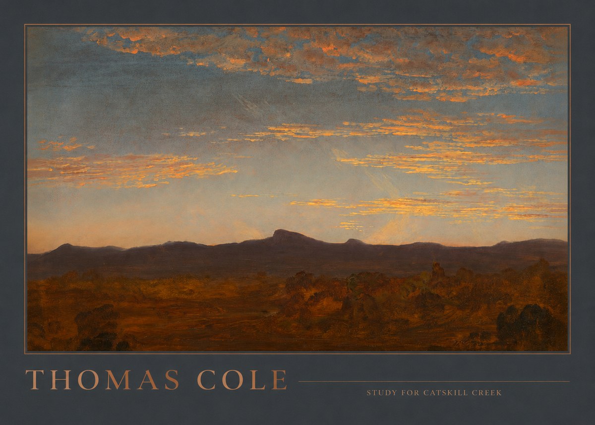 Thomas Cole Study for Catskill Creek II No2 - Poster