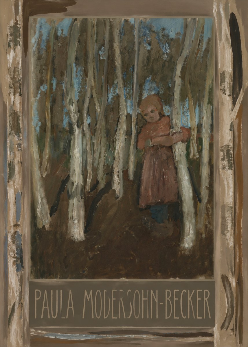 Paula Modersohn-Becker Girl in a Birch Forest No4 - Poster
