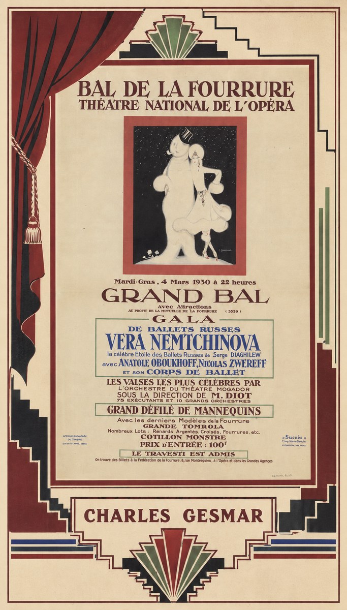 Charles Gesmar Bal De La Fourrure III No2 - Poster